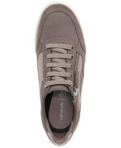 Lifestride Women's Teamplayer Washable Round Toe Slip On Sneakers In Burgundy