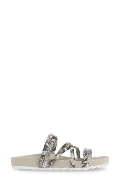 Jslides Tess Strappy Slide Sandal In Gray