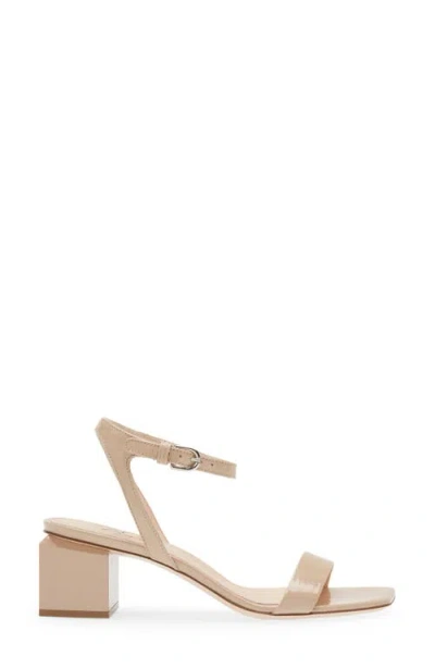 Agl Attilio Giusti Leombruni Angie Block Heel Asymmetric Slide Sandal In Neutral