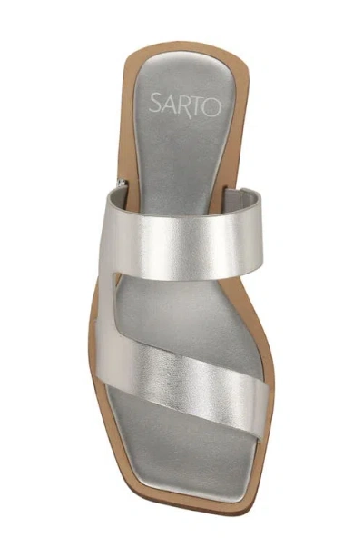 Sarto By Franco Sarto Emily Slide Sandal In Silver