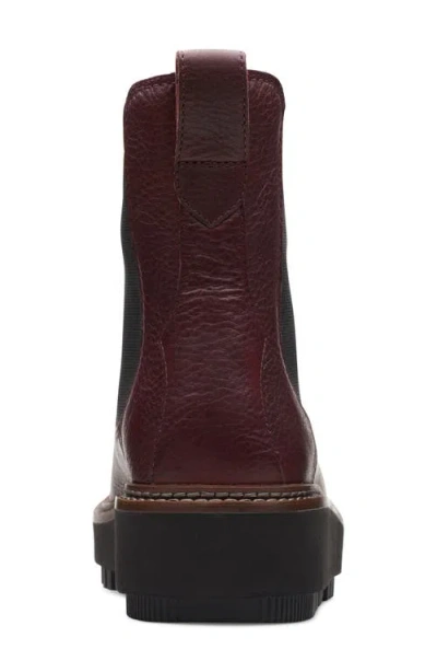 Clarks Orianna Leather Boot In Burgundy