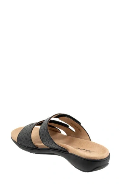 Trotters Rose Tool Slide Sandal In Black