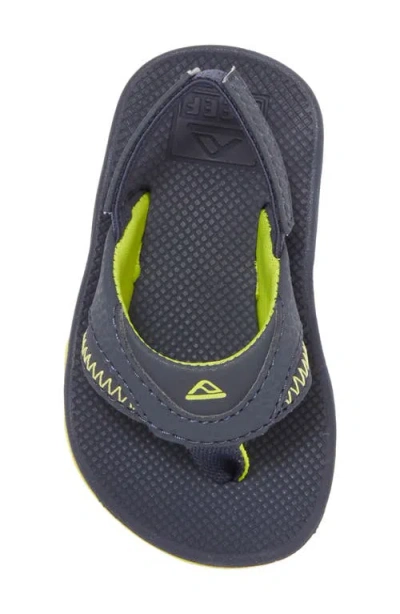 Reef Kids' Little Fanning Flip Flop In Gray