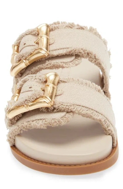 Schutz Enola Sporty Womens Slip On Open Toe Slide Sandals In Oyster