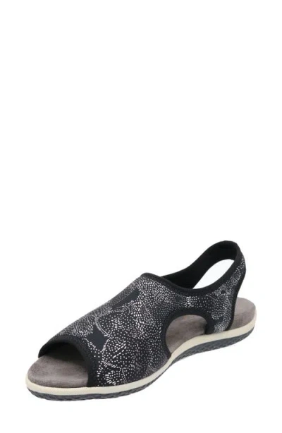 David Tate Stretch Slingback Sandal In Black