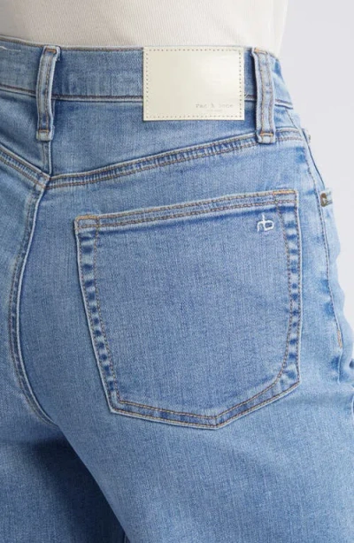 Rag & Bone Womens Beverly Featherweight Sofie Wide-leg High-rise Denim-blend Jeans In Blue
