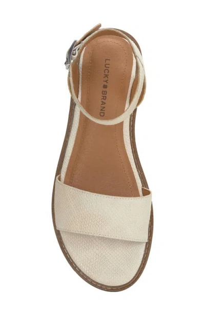 Lucky Brand Women's Kimaya Ankle-strap Flat Sandals In Neutral