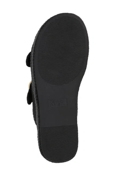 Mia Women's Mieko Flatform Slip-on Slide Sandals In Black