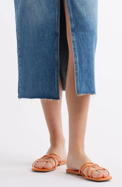 Open Edit Korva Slide Sandal In Orange