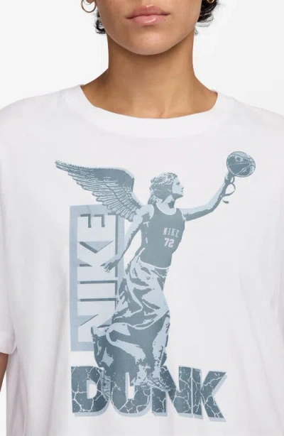 Nike Women's Cotton Short-sleeve Cropped Basketball T-shirt In White