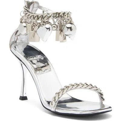 Jeffrey Campbell Charmz Ankle Strap Sandal In Metallic