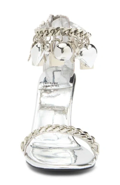 Jeffrey Campbell Charmz Ankle Strap Sandal In Metallic