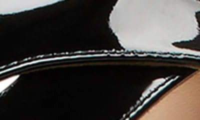 Stuart Weitzman Dayna Patent Crisscross Wedge Sandals In Black