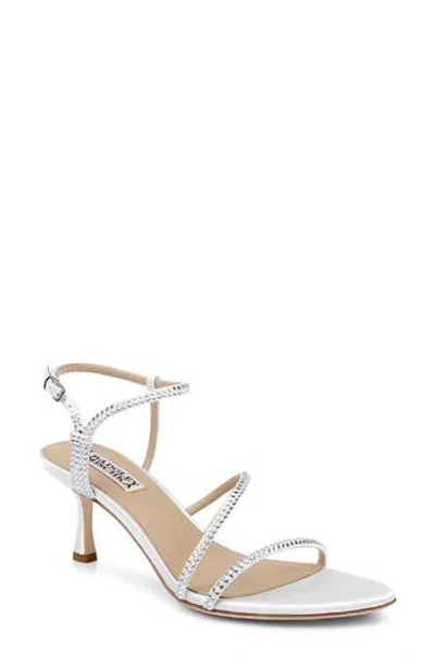 Badgley Mischka Collection Julianna Ankle Strap Sandal In White