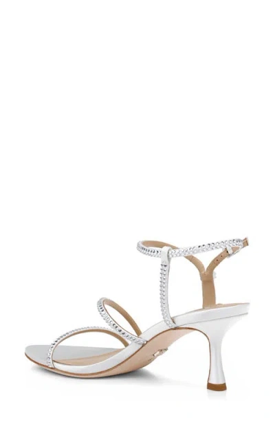 Badgley Mischka Collection Julianna Ankle Strap Sandal In White