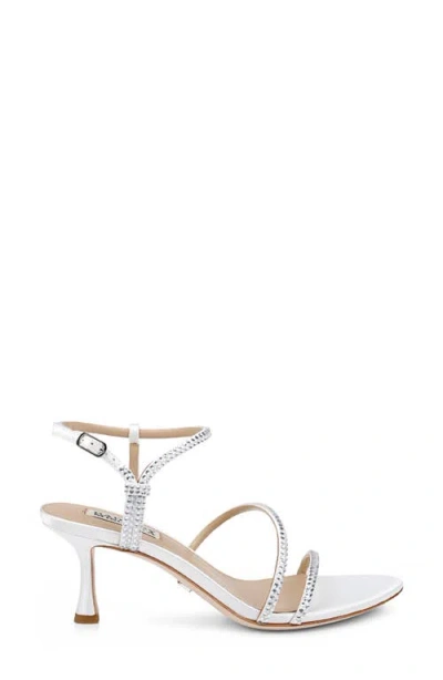 Badgley Mischka Collection Julianna Ankle Strap Sandal In White