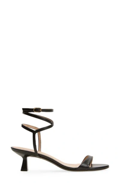 Stuart Weitzman Nudist Wrap Sandal In Black