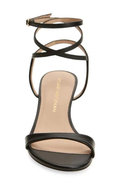Stuart Weitzman Nudist Wrap Sandal In Black