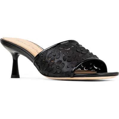 Donald Pliner Rikki Kitten Heel Slide Sandal In Black