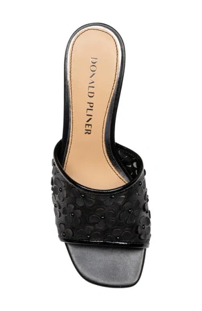 Donald Pliner Rikki Kitten Heel Slide Sandal In Black
