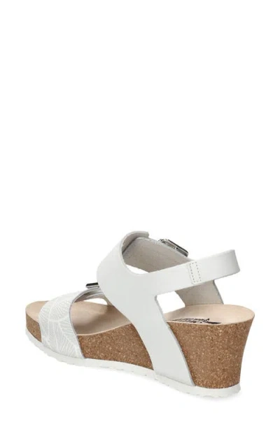 Mephisto Lissandra Platform Wedge Sandal In White