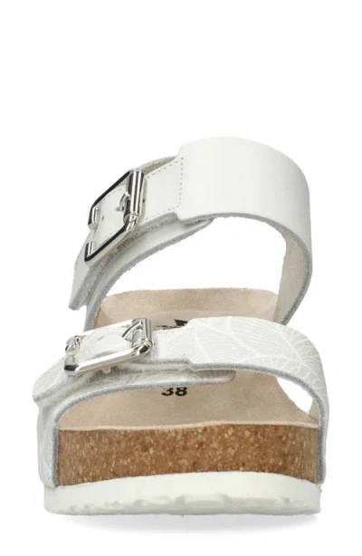 Mephisto Lissandra Platform Wedge Sandal In White