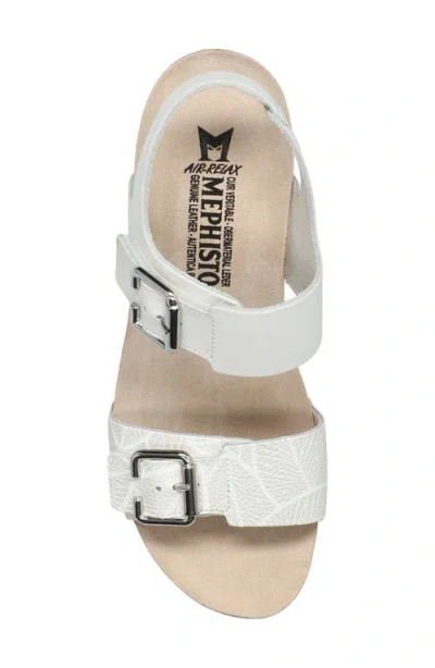 Mephisto Lissandra Platform Wedge Sandal In White