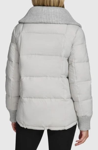 Andrew Marc Riley Quilted Puffer Jacket In Gray