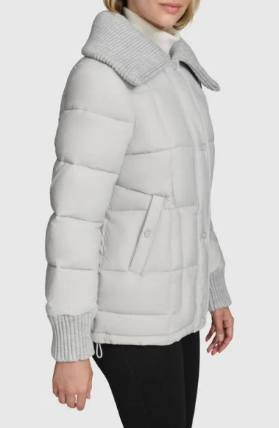 Andrew Marc Riley Quilted Puffer Jacket In Gray