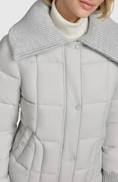 Andrew Marc Riley Quilted Puffer Jacket In Gray