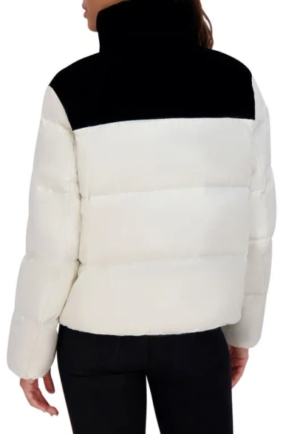 Andrew Marc Tilly Color Block Short Puffer Jacket In Multi