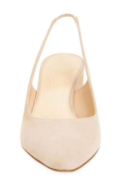 Ann Mashburn Block Heel Slingback Pump In Neutral