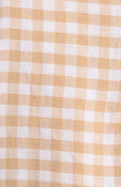 Nordstrom Print Cotton Henley Romper & Hat Set In Neutral