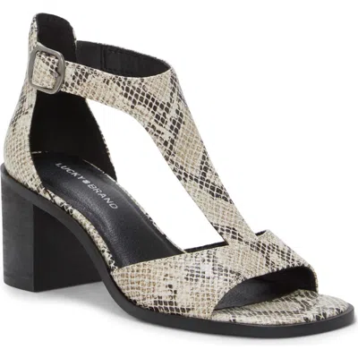 Lucky Brand Women's Sabeni T-strap Block-heel City Sandals In Animal Print