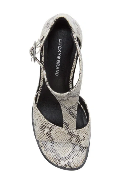 Lucky Brand Women's Sabeni T-strap Block-heel City Sandals In Animal Print