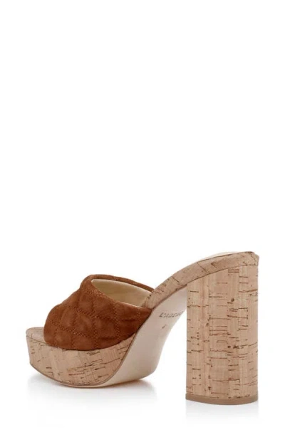 L'agence Gabriell Platform Slide Sandal In Brown