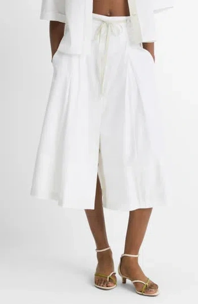 Vince Canvas Tape Cotton Skirt In Optic White In White