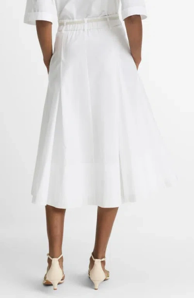 Vince Canvas Tape Cotton Skirt In Optic White In White