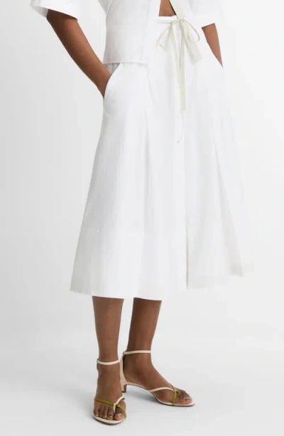 Vince Canvas Tape Cotton Skirt In Optic White In White