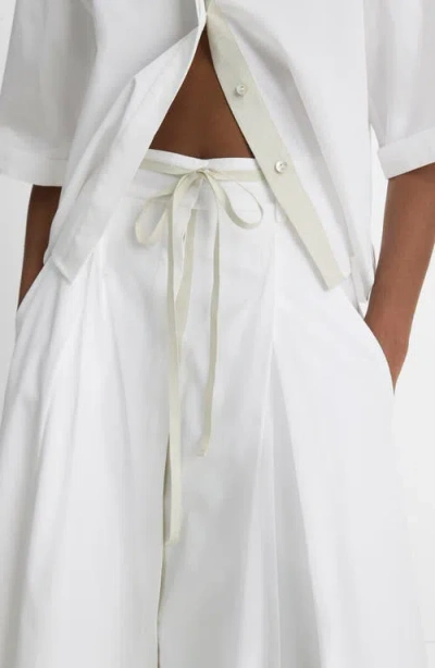 Vince Canvas Tape Cotton Skirt In Optic White In White