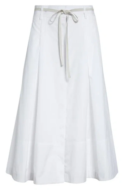 Vince Canvas Tape Cotton Skirt In Optic White In White