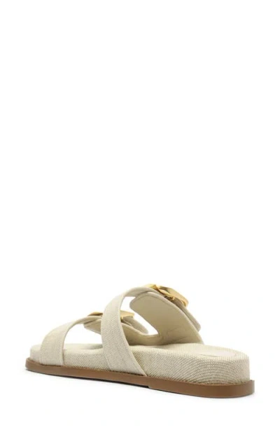 Schutz Olga Sporty Buckle Slide Sandals In Gray