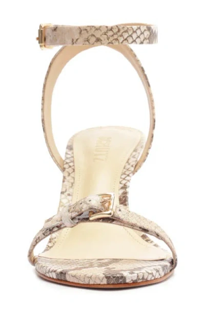 Schutz Aurora Mid Ankle Strap Sandal In Gold