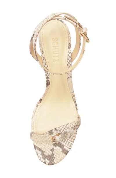 Schutz Aurora Mid Ankle Strap Sandal In Gold