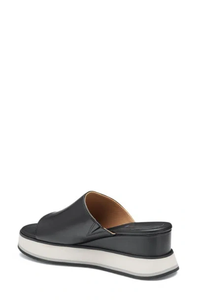 Johnston & Murphy Colleen Platform Wedge Slide Sandal In Black