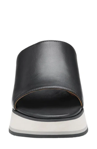 Johnston & Murphy Colleen Platform Wedge Slide Sandal In Black