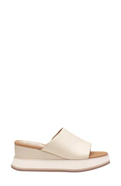 Johnston & Murphy Colleen Platform Wedge Slide Sandal In Neutral