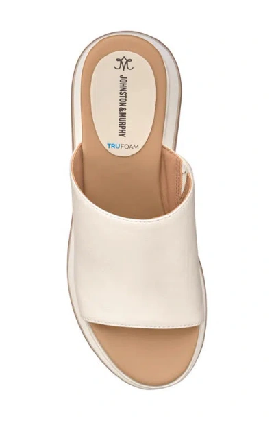 Johnston & Murphy Colleen Platform Wedge Slide Sandal In Neutral