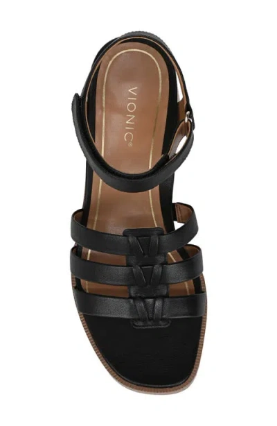 Vionic Maisy Ankle Strap Sandal In Black