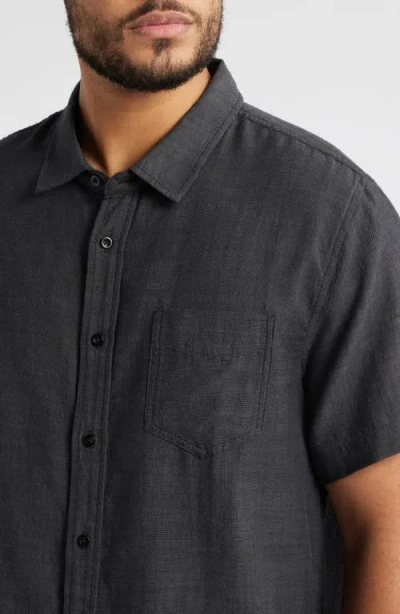 Rails Fairfax Short Sleeve Button-up Shirt In Black